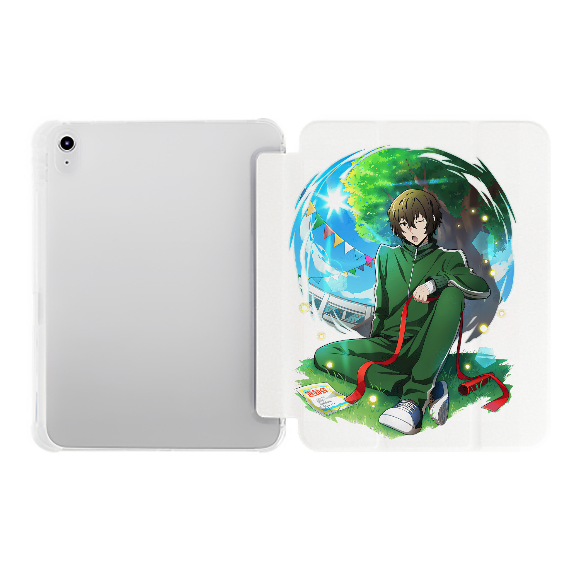 （画像用） 文豪ストレイドッグス Bungo Stray Dogs IPad ケース ペン収納付き 三つ折りスタンド PUレザー×シリコン 対応機種9.5/10.5/10.9インチ